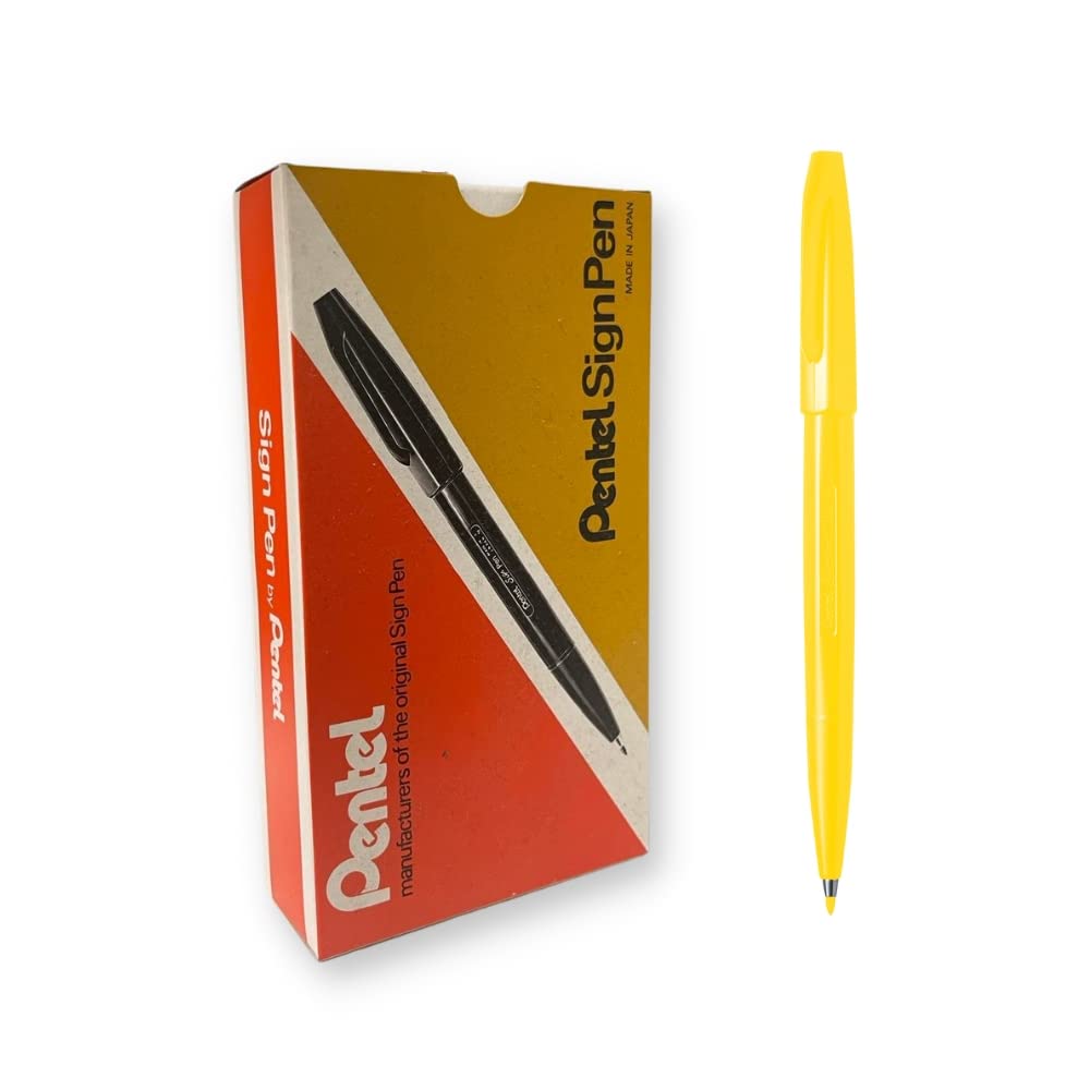 pentel-s520-sign-pen-pennarello-punta-fibra-blu-confezione-12-pezzi image 8