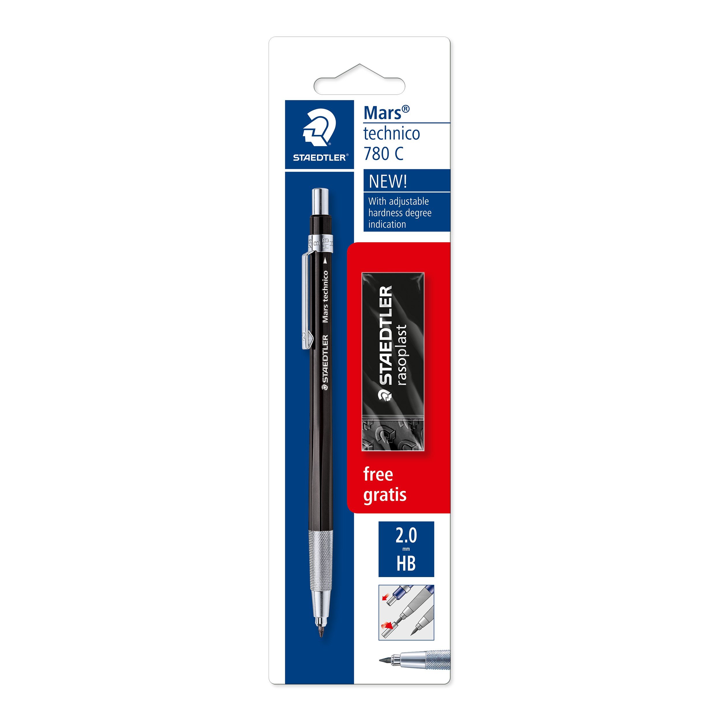 staedtler-mars-technico-portamine-2-mm-con-temperamine-e-gomma image 3