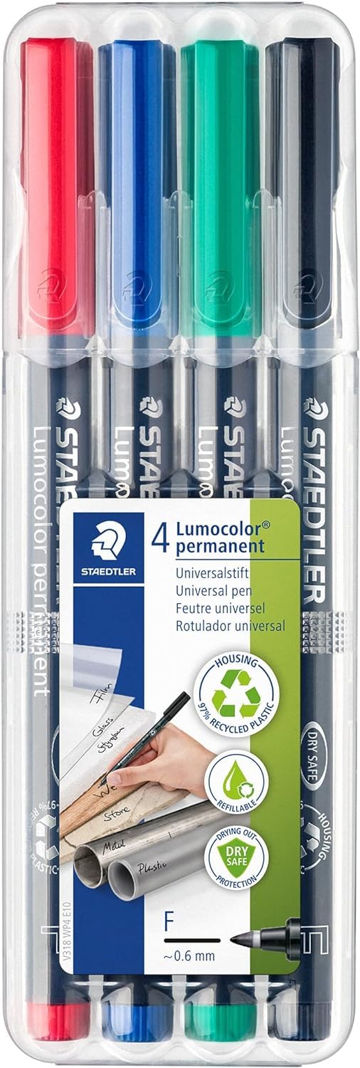 staedtler-lumocolor-318-pennarelli-permanenti-0-6-mm-set-4-colori image 2