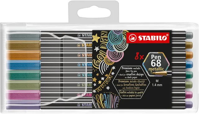stabilo-pen-68-metallic-pennarello-metallizzato-punta-1-mm image 1