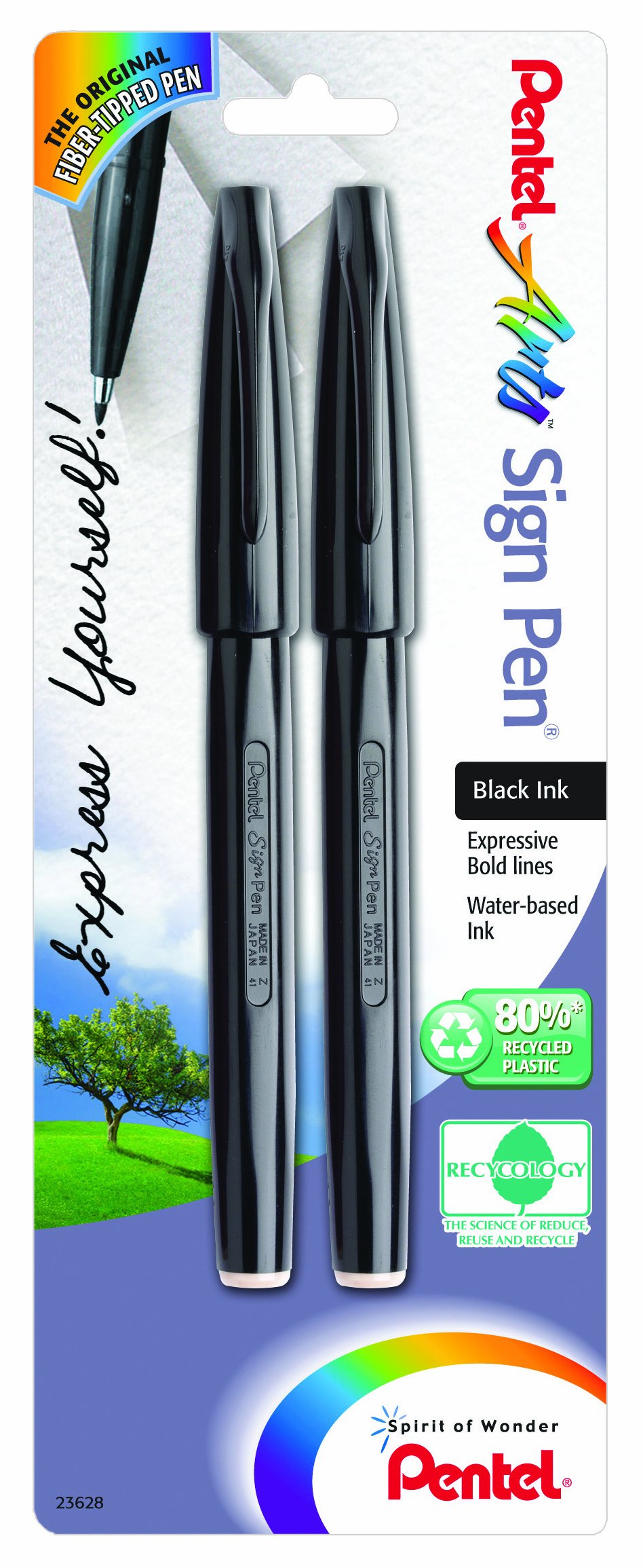 pentel-sign-pen-s520-pennarello-punta-fibra-2-0-mm-nero-confezione-12-pz image 8