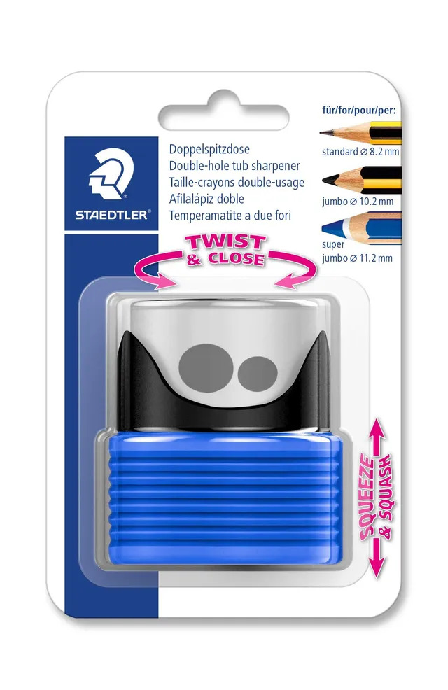 staedtler-noris-513007bk-3-temperamatite-a-doppio-foro-blu image 1