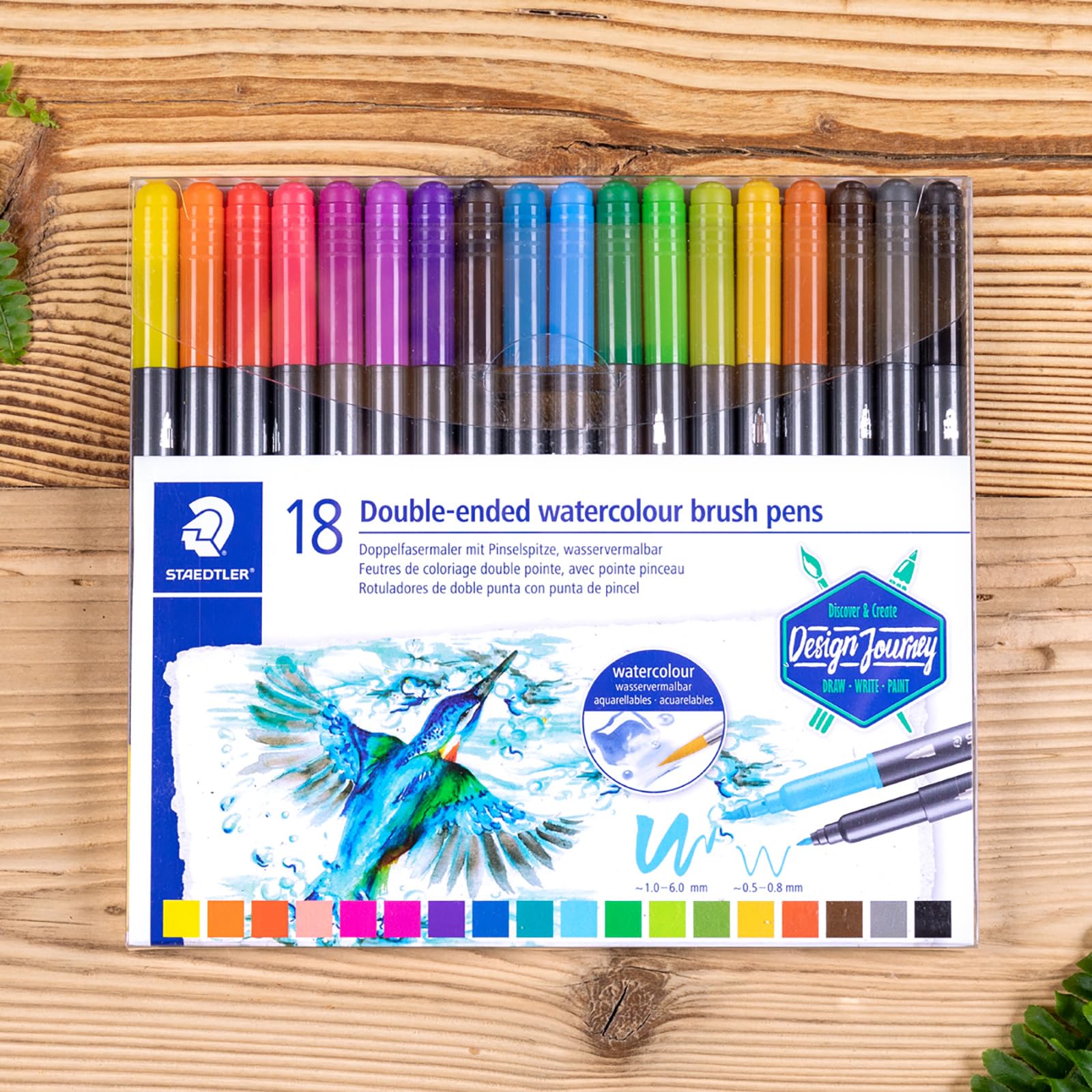 staedtler-3001-pennarelli-acquerellabili-doppia-punta-set-18-colori image 2