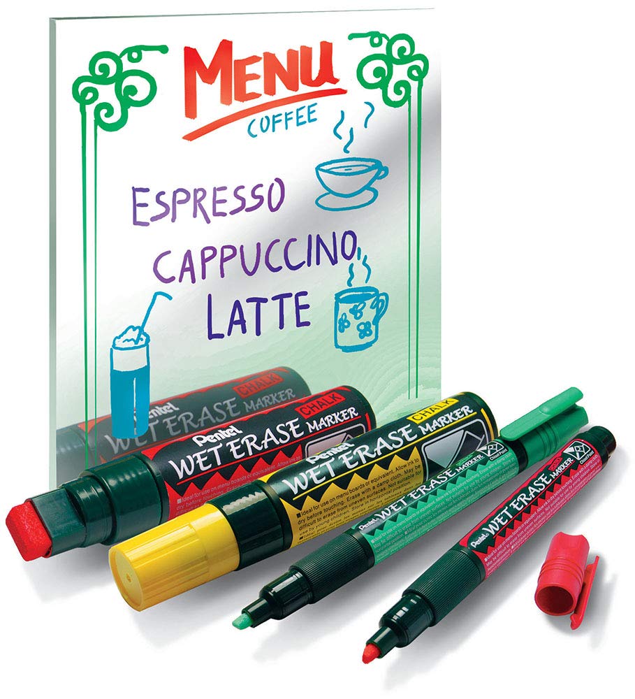 pentel-smw56-wet-erase-jumbo-marcatore-a-gesso-liquido-nero-10-15-mm-1-pz image 3