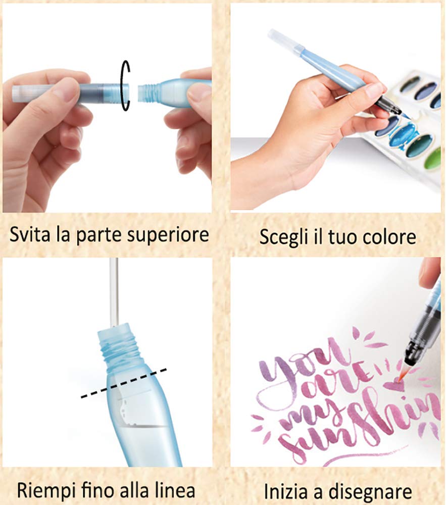 pentel-cb9-kit-acquerello-24-matite-acquerellabili-aquash-water-brush-e-blocco-a image 5