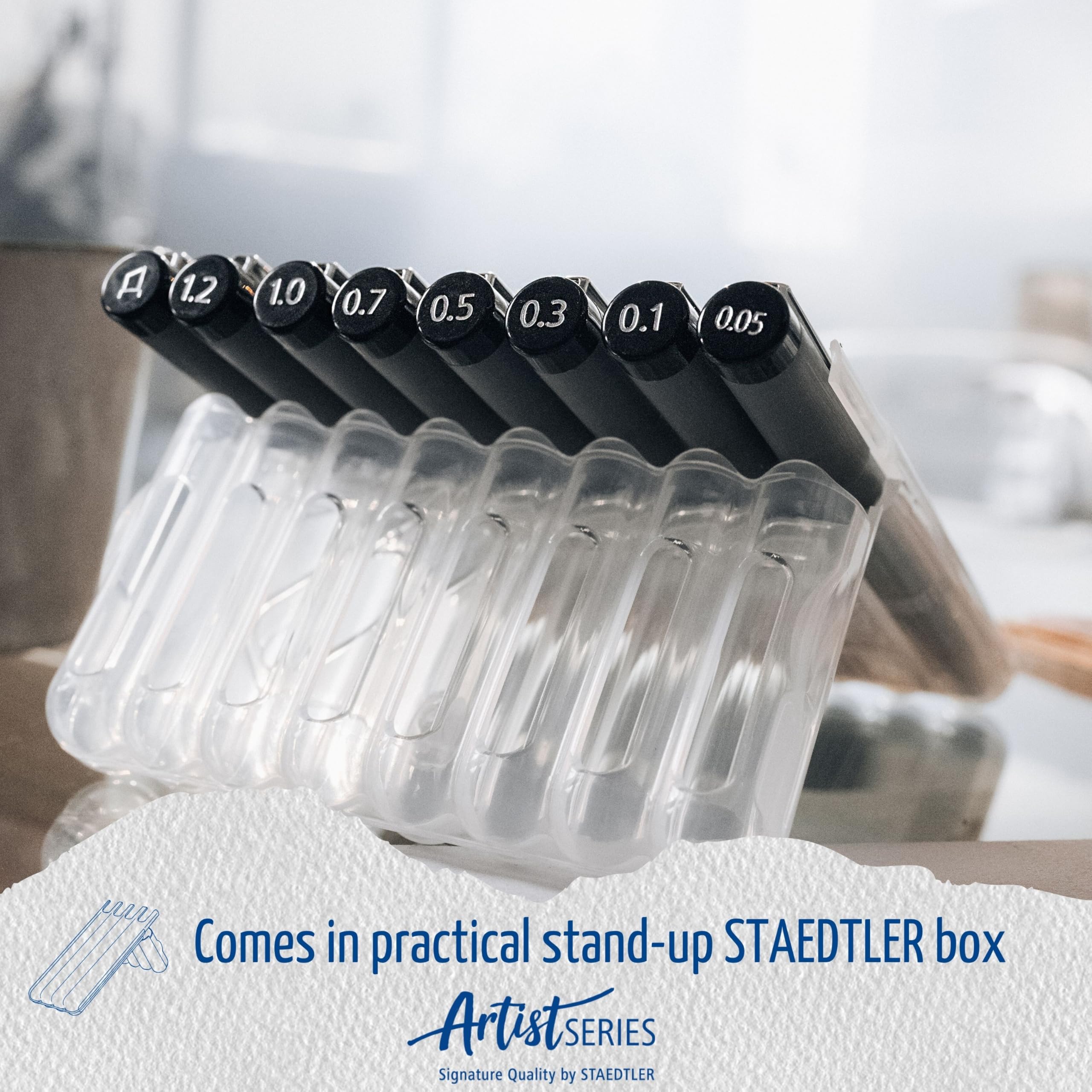 staedtler-pigment-liner-308-set-5-1-fineliner-nero-0-05-0-8-mm-6-pz image 8