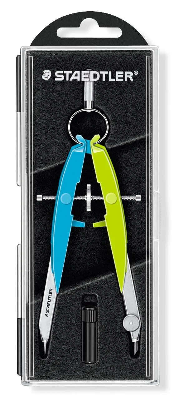 staedtler-mars-comfort-556-compasso-blu-verde-neon-cerchi-fino-a-23-cm image 1