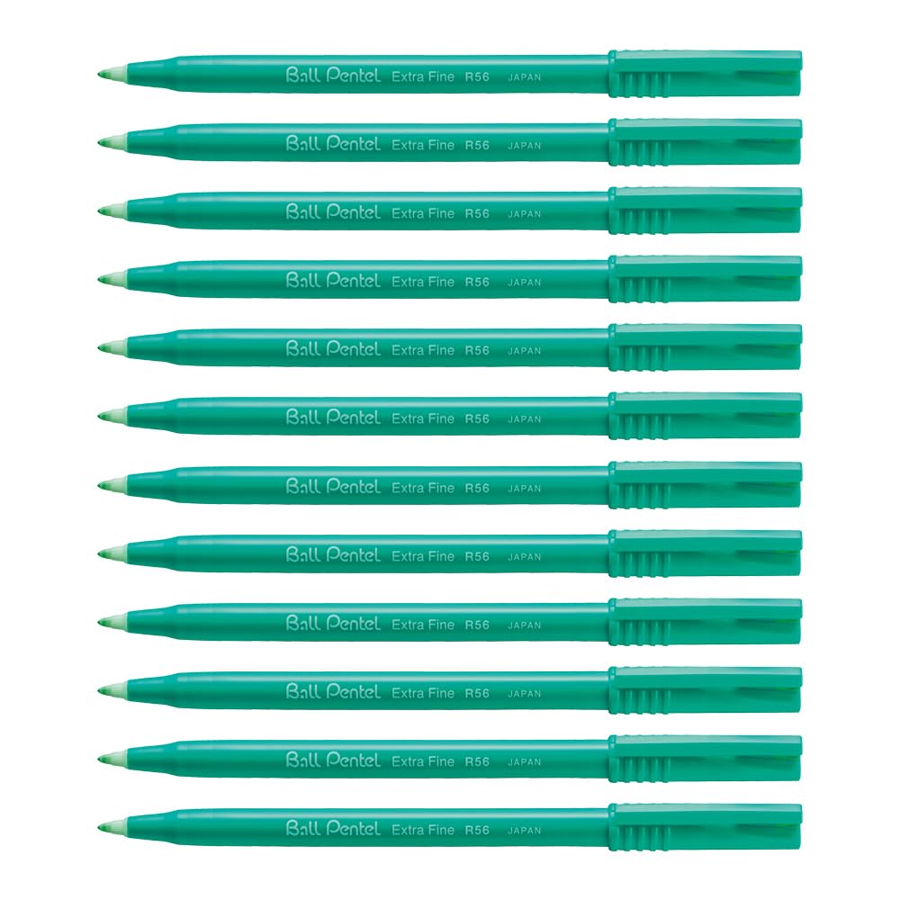 pentel-r56-rolling-writer-roller-verde-punta-0-6-mm-confezione-12-pezzi image 1