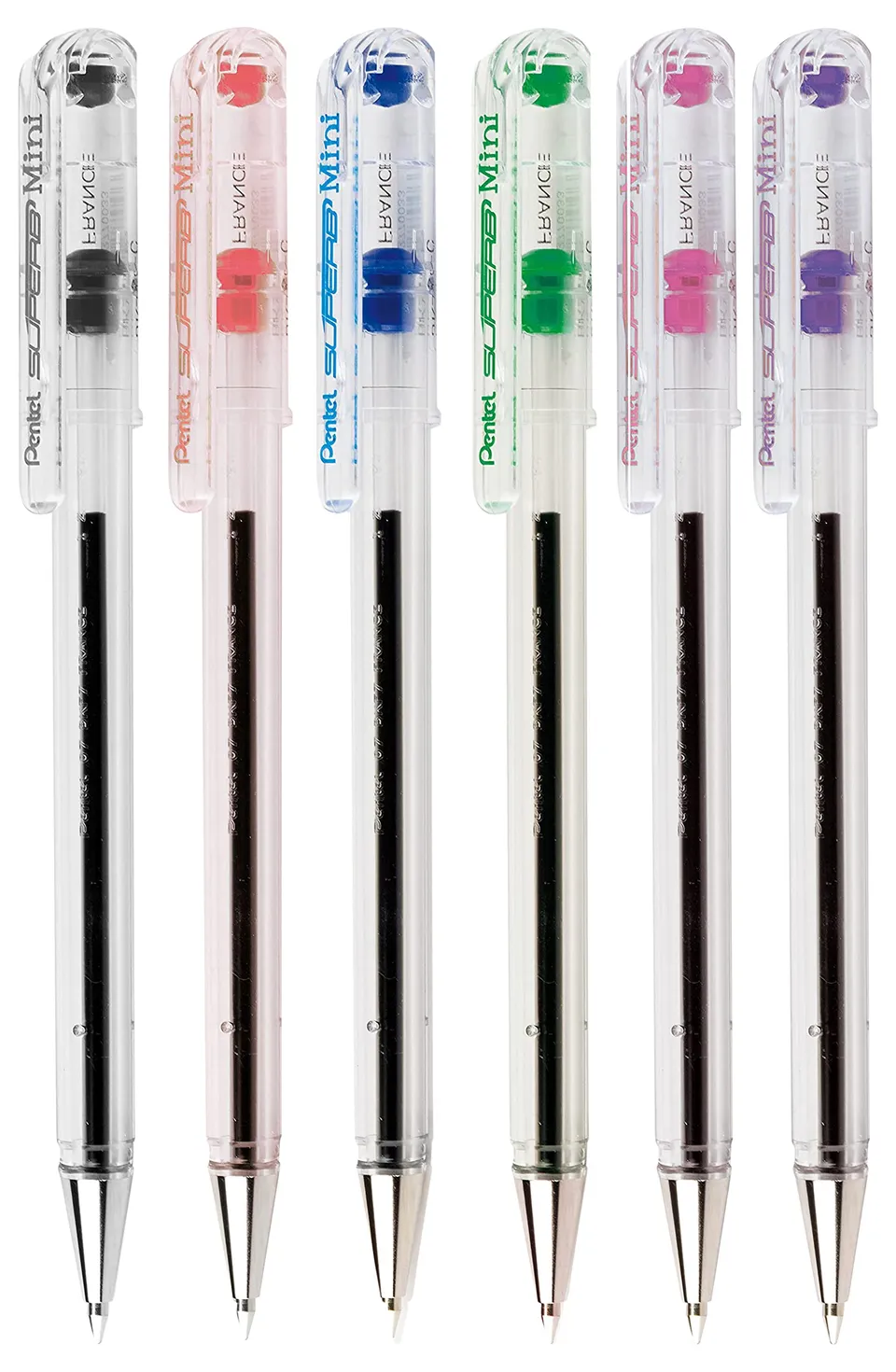 pentel-superb-bk77s-penna-a-sfera-mini-0-7-mm-6-colori-assortiti image 1