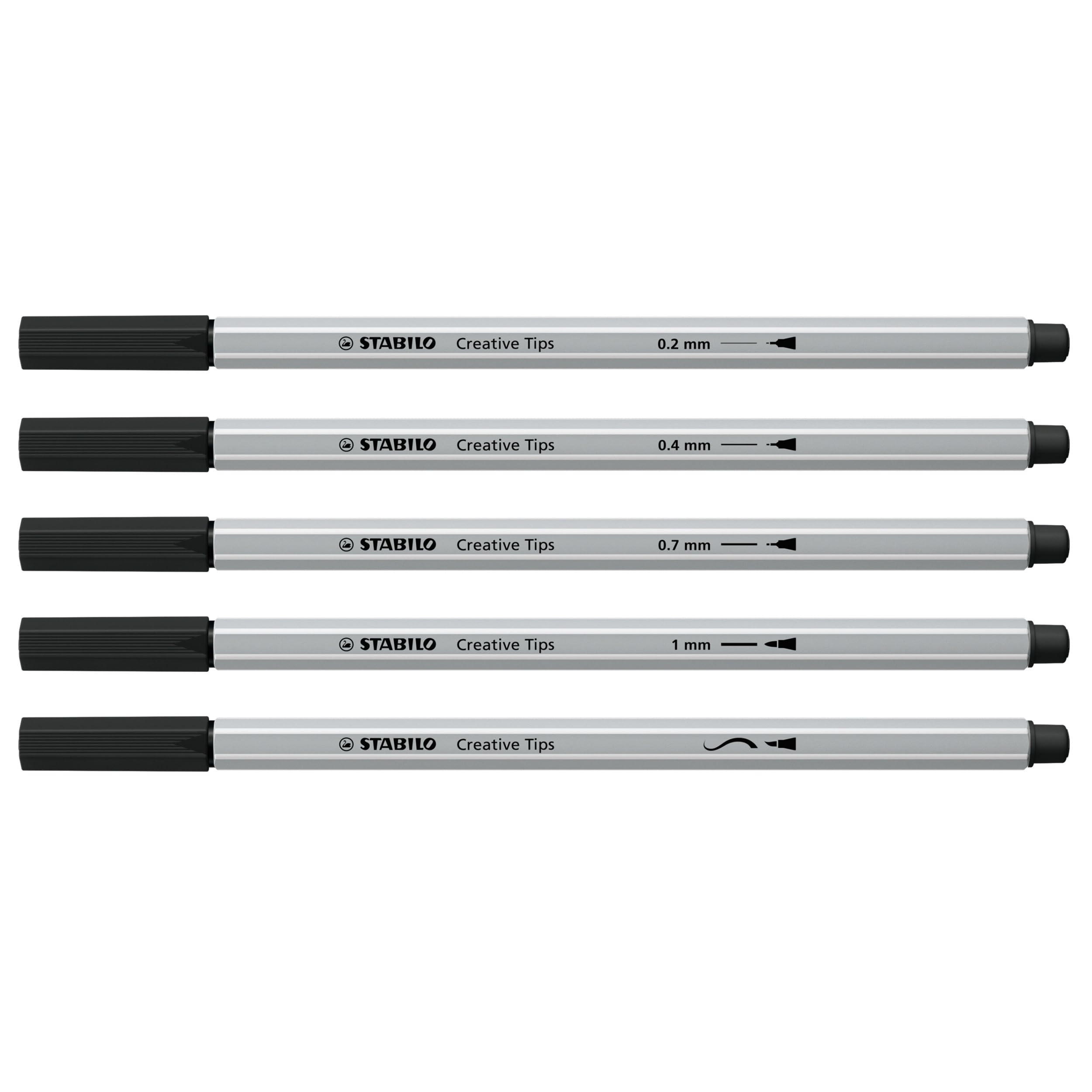 stabilo-creative-tips-set-5-punte-fineliner-e-brush-pen-68 image 2