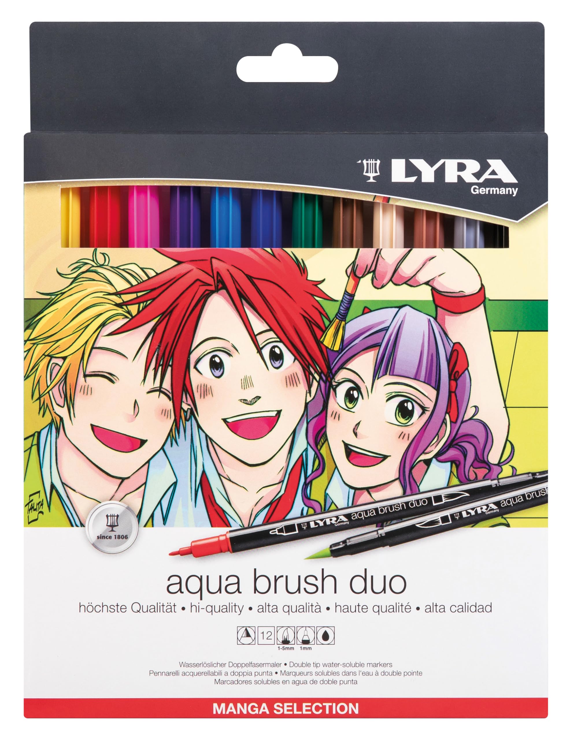lyra-aqua-brush-duo-manga-selection-pennarelli-doppia-punta-acquerellabili-12-pe image 1