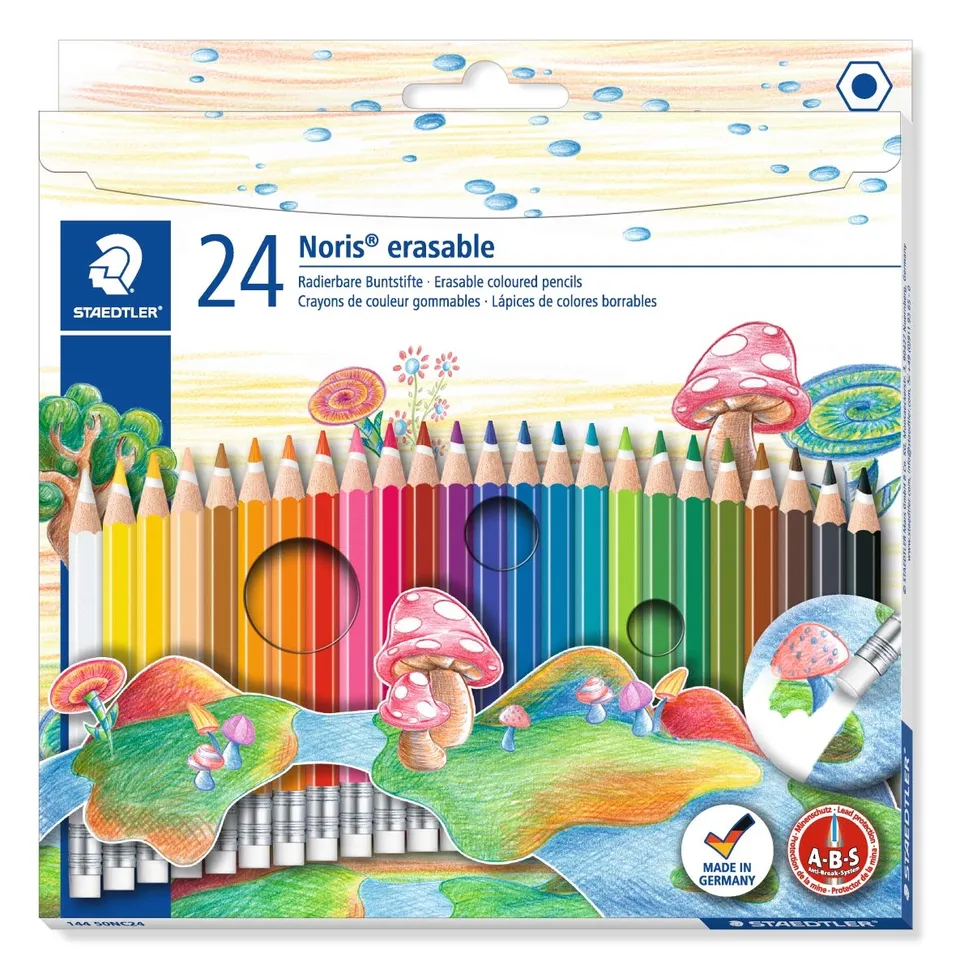 staedtler-noris-144-matite-colorate-cancellabili-24-colori-esagonali image 1