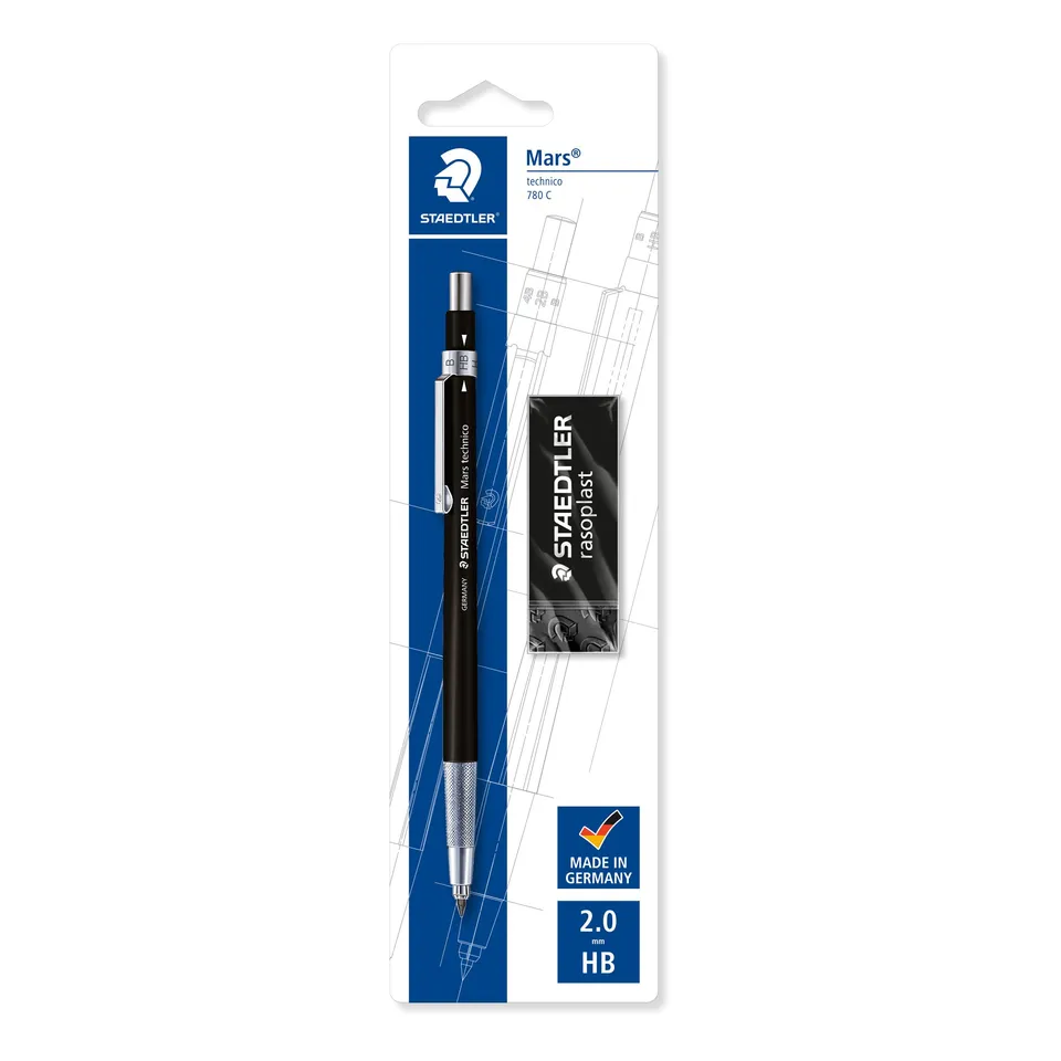 staedtler-mars-technico-portamine-2-mm-con-temperamine-e-gomma image 1