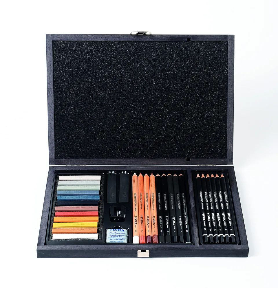 lyra-rembrandt-set-disegno-31-pezzi-in-scatola-di-legno image 1