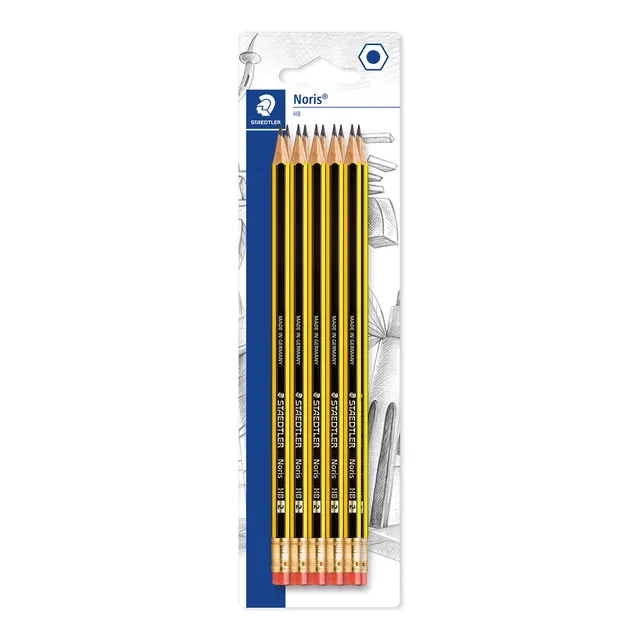 staedtler-noris-122-matite-hb-con-gommino-10-pezzi image 1