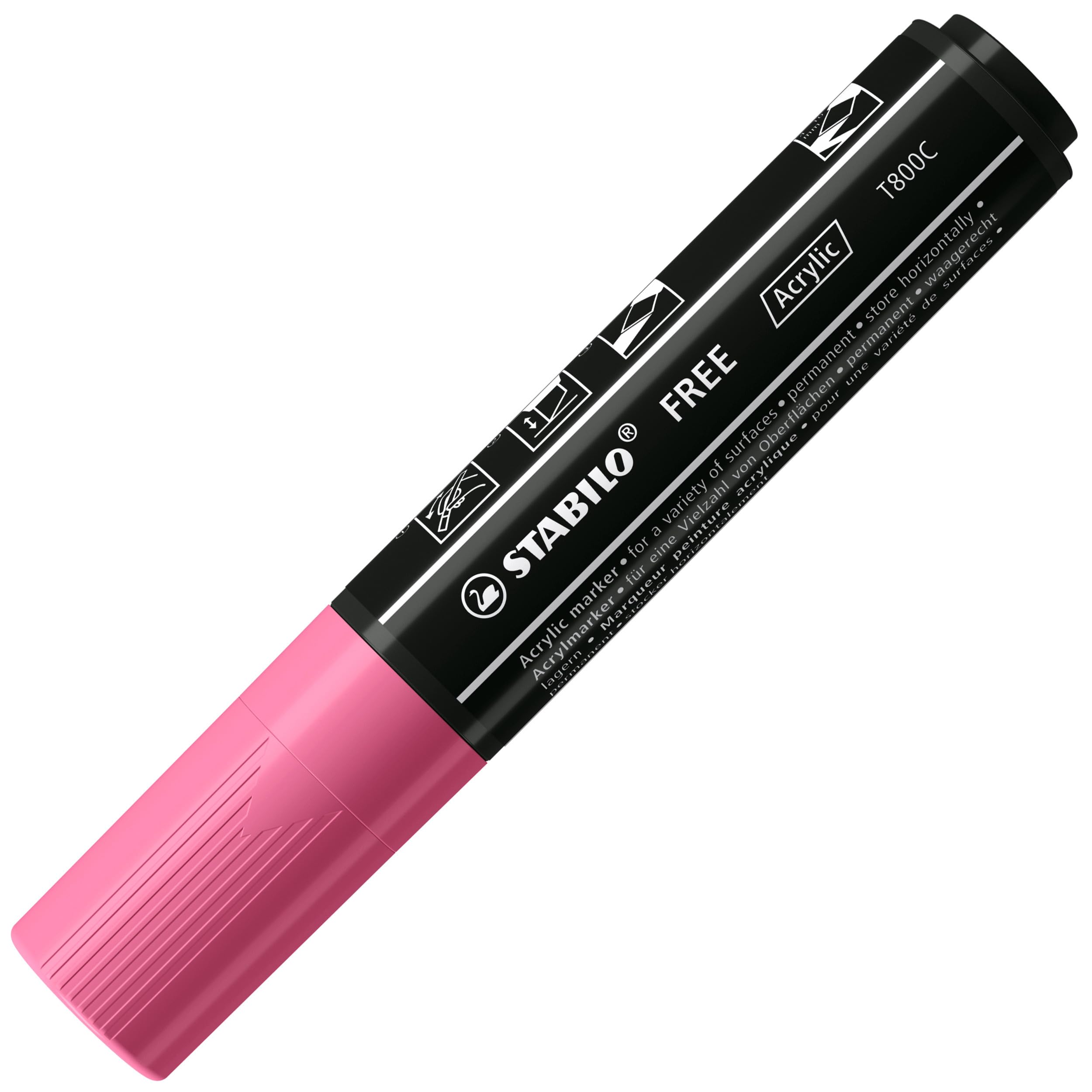 stabilo-free-acrylic-t800c-marker-acrilico-punta-a-scalpello-4-10-mm image 2