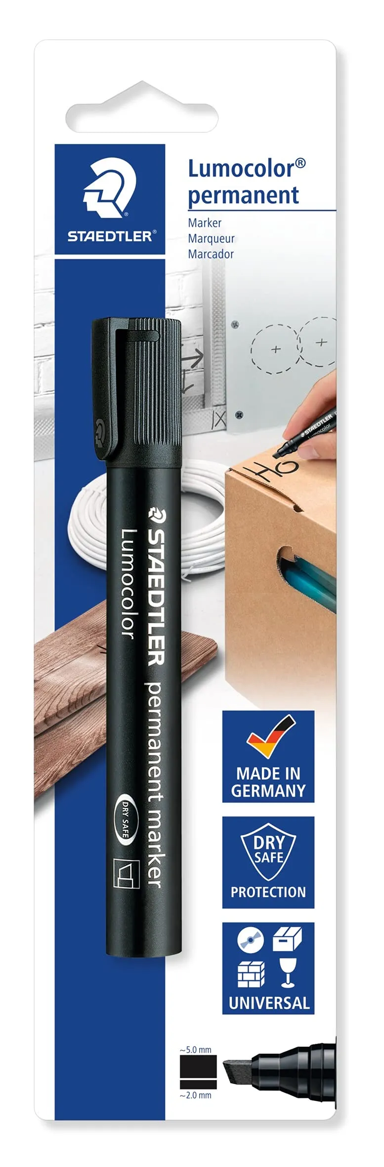 staedtler-lumocolor-352-pennarello-indelebile-nero-punta-a-scalpello-2-5-mm image 1