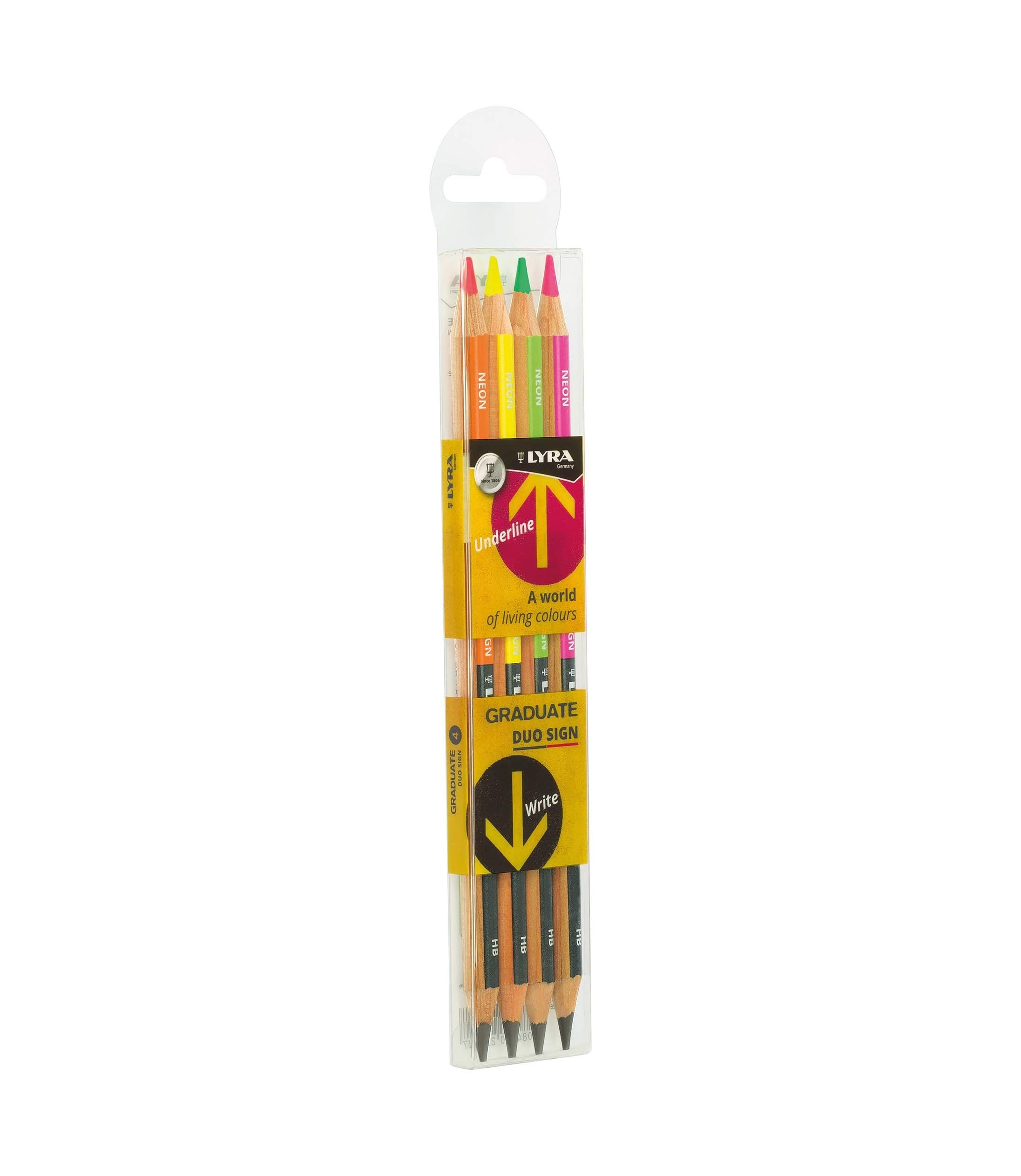 lyra-graduate-duo-sign-astuccio-4-pezzi-matita-grafite-hb-evidenziatore image 2