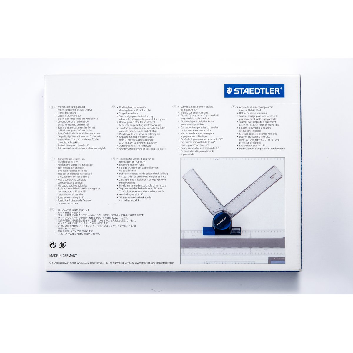 staedtler-mars-660-testina-di-disegno-squadra-con-goniometro image 4