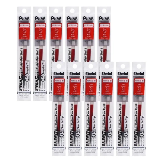 pentel-lrn5-ricarica-energel-0-5-mm-rosso-confezione-12-pezzi image 1