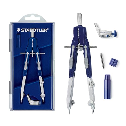 staedtler-mars-comfort-552-compasso-a-regolazione-rapida-blu-argento-con-astucci image 8