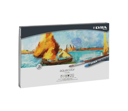 lyra-aquacolor-pastelli-a-cera-acquerellabili-confezione-metallo-48-colori image 5