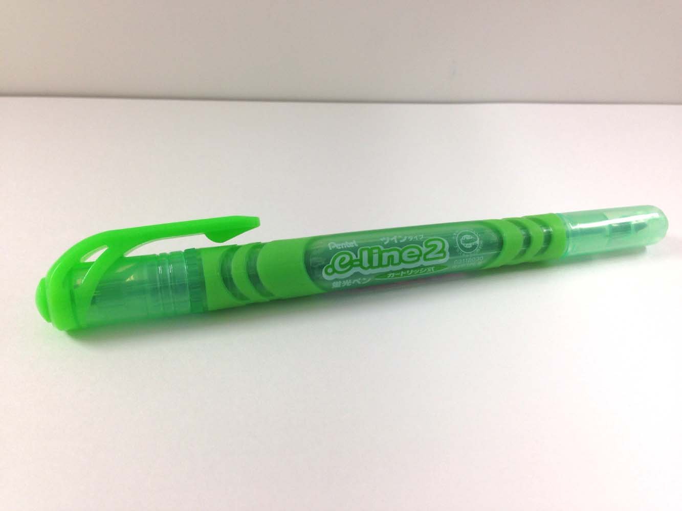 pentel-e-line2-slw10-evidenziatore-doppia-punta-verde-chiaro-confezione-10-pezzi image 2