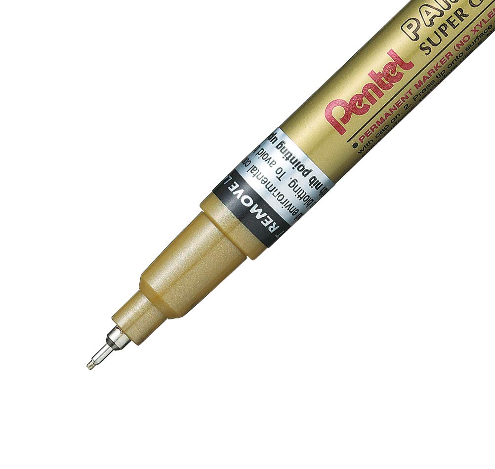 pentel-mfp10-paint-marker-punta-extra-fine-0-6-mm-set-3-pz-oro-argento-bianco image 2