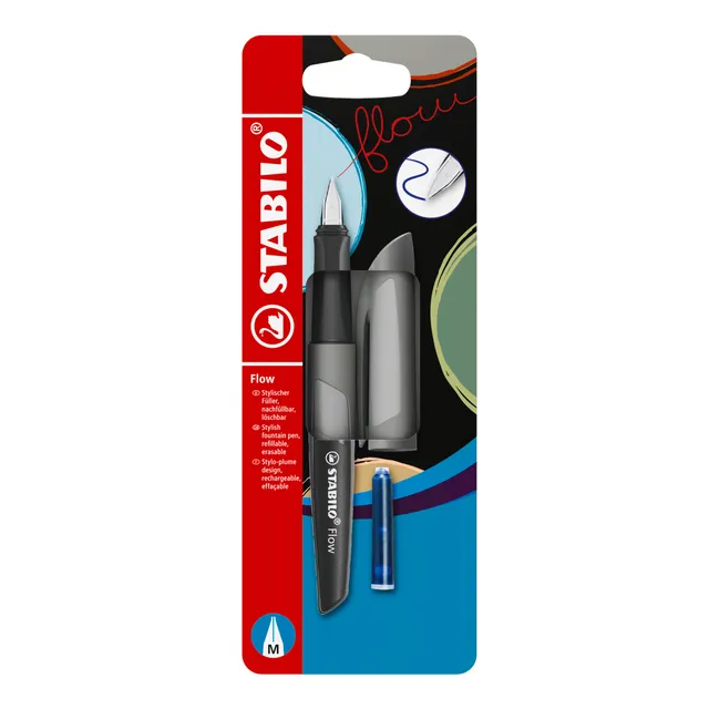 stabilo-flow-monochrome-penna-stilografica-punta-media-0-5-mm-2 image 1