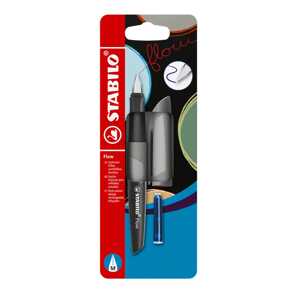 stabilo-flow-monochrome-penna-stilografica-punta-media-0-5-mm-2 image 1