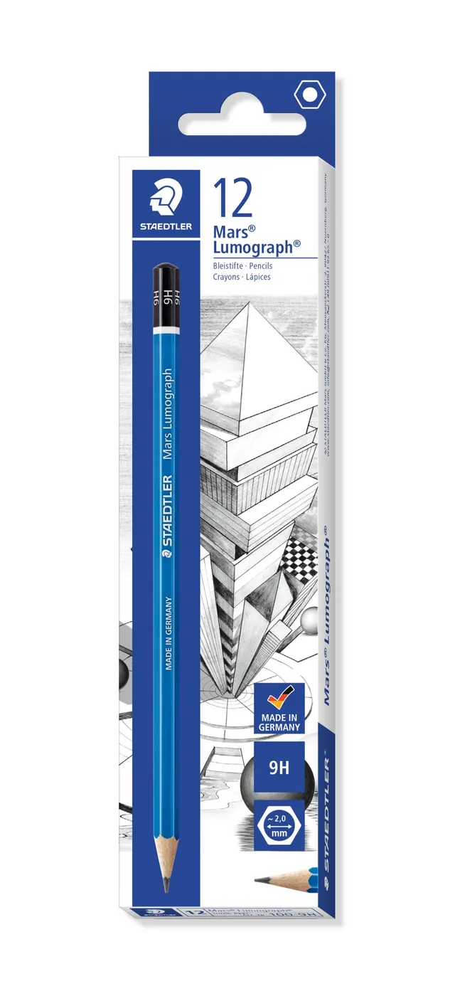 staedtler-mars-lumograph-matita-grafite-9h-scatola-12-pezzi image 1