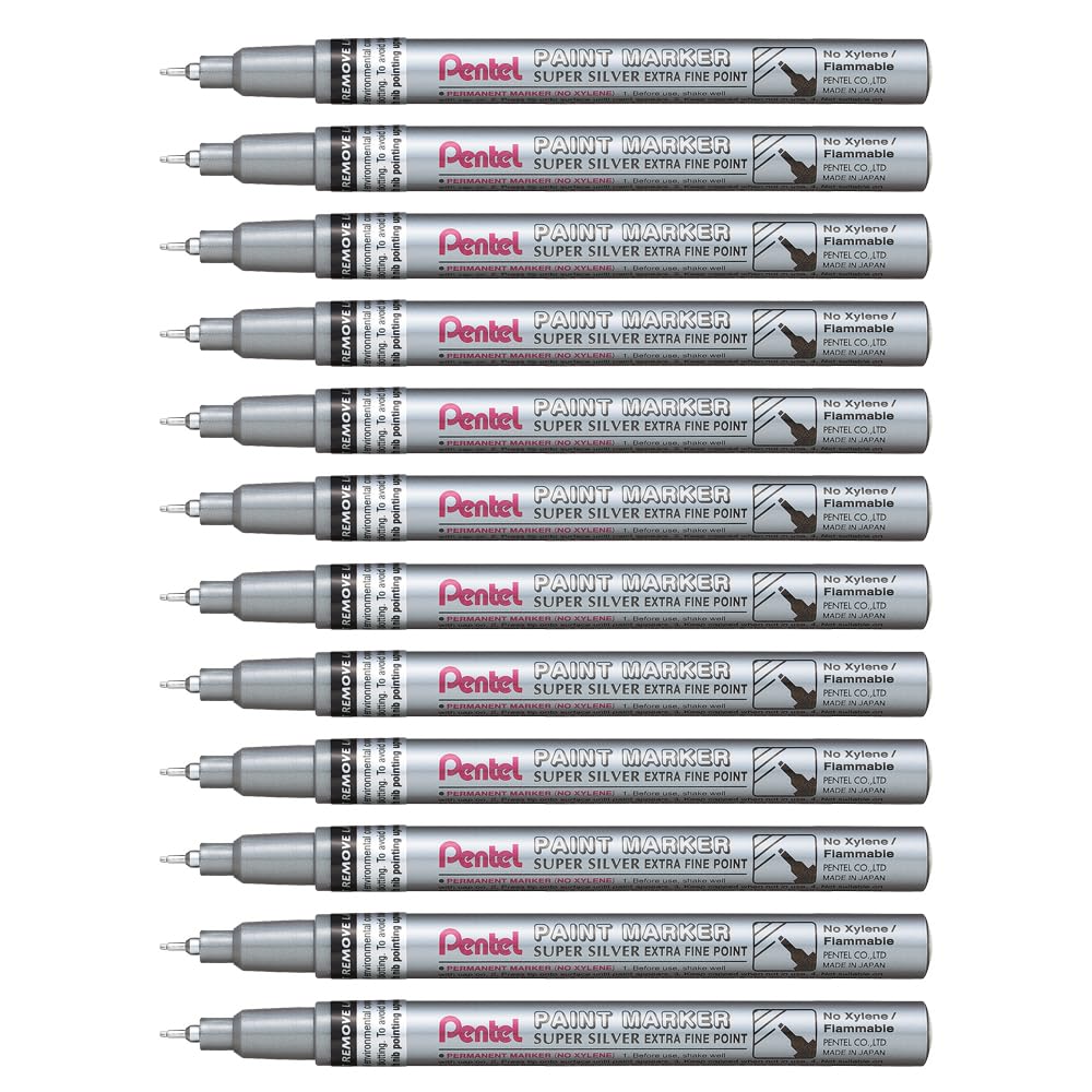 pentel-mfp10-paint-marker-punta-extra-fine-0-6-mm-set-3-pz-oro-argento-bianco image 5