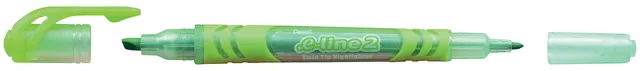 pentel-e-line2-slw10-evidenziatore-doppia-punta-verde-chiaro-confezione-10-pezzi image 1