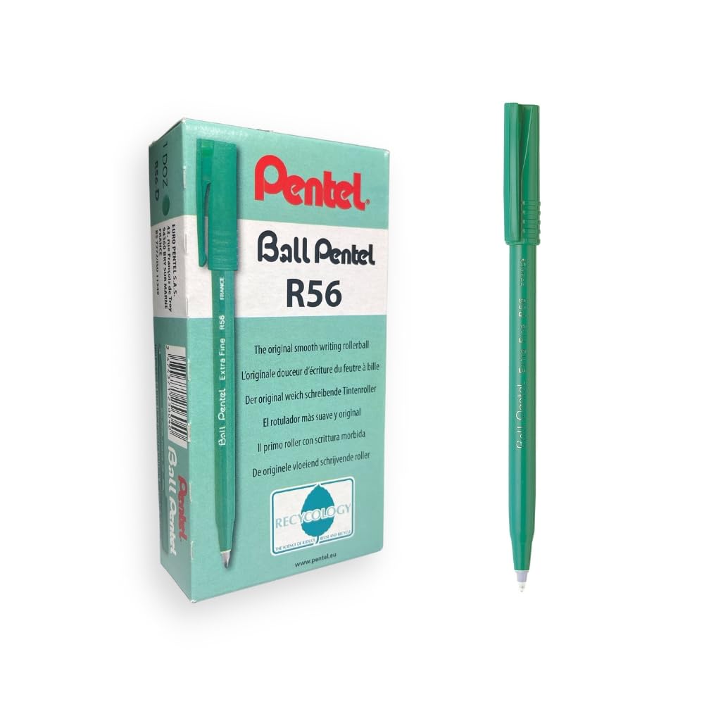 pentel-r56-rolling-writer-roller-verde-punta-0-6-mm-confezione-12-pezzi image 6