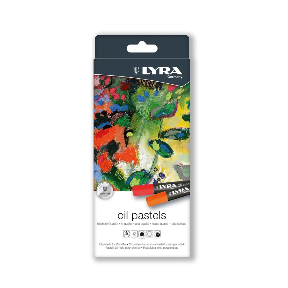 lyra-oil-pastels-pastelli-a-olio-per-belle-arti-scatola-12-pezzi image 1