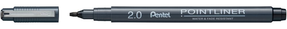 pentel-pointliner-s20p-fineliner-nero-2-0-mm-12-pezzi image 1