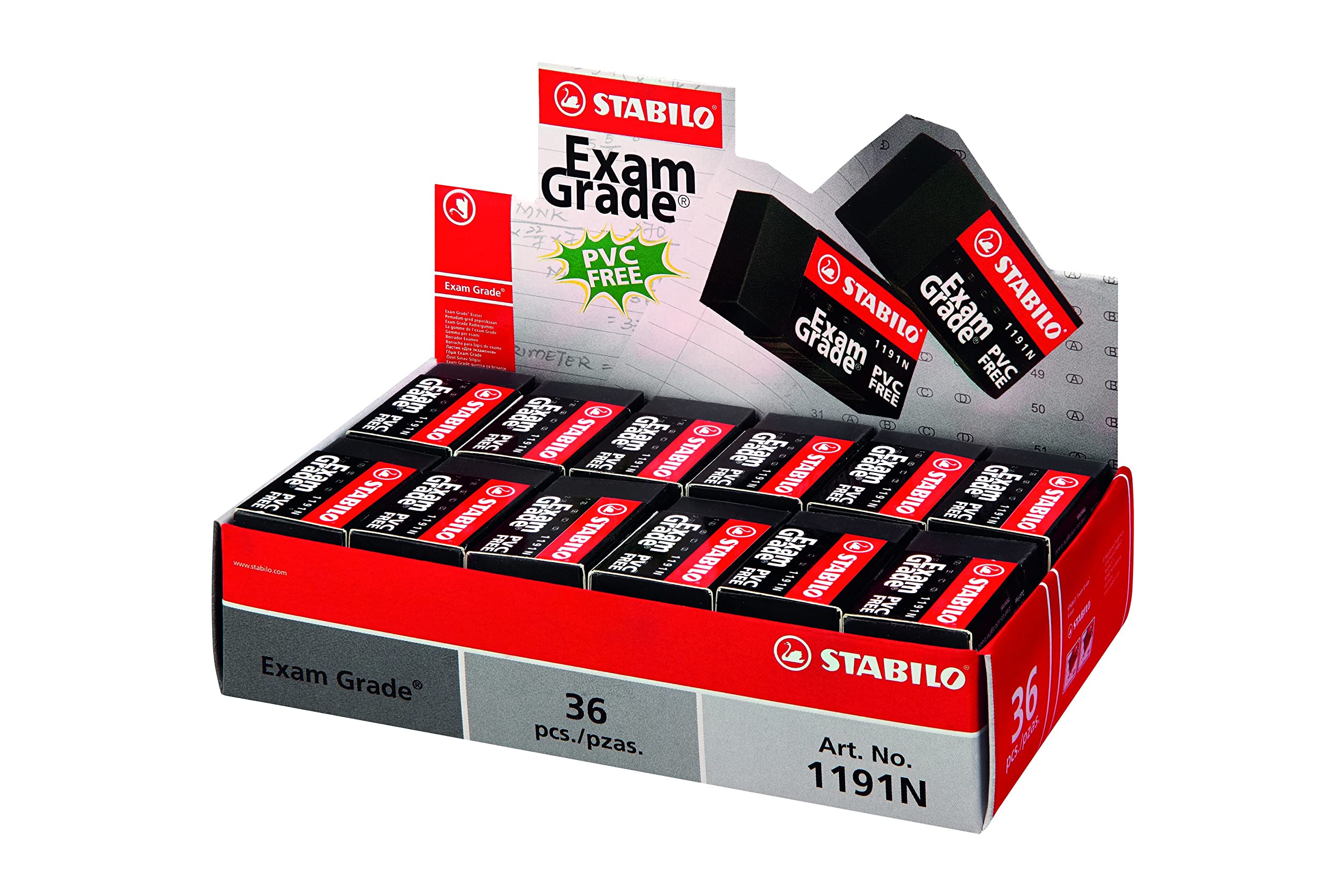 stabilo-exam-grade-gomma-per-cancellare-confezione-36-pezzi image 1