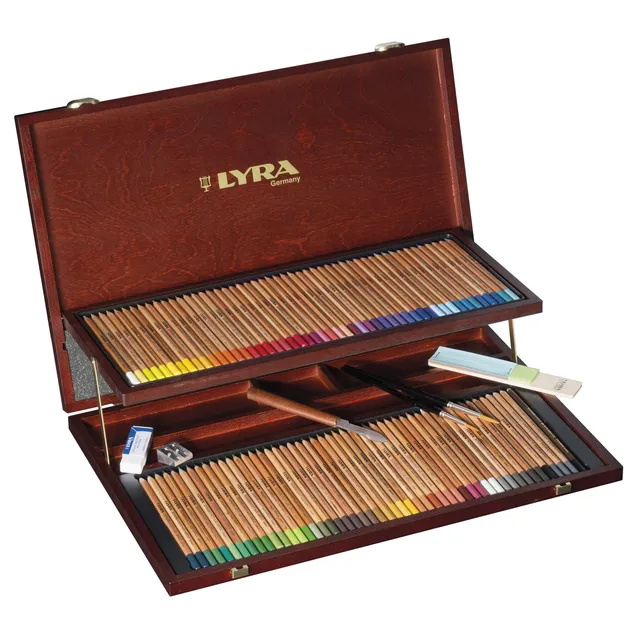 lyra-rembrandt-aquarell-matite-colorate-acquerellabili-confezione-prestige-legno image 1