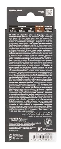lyra-graduate-mangapen-fineliner-5-pz-nero-seppia-brush image 8
