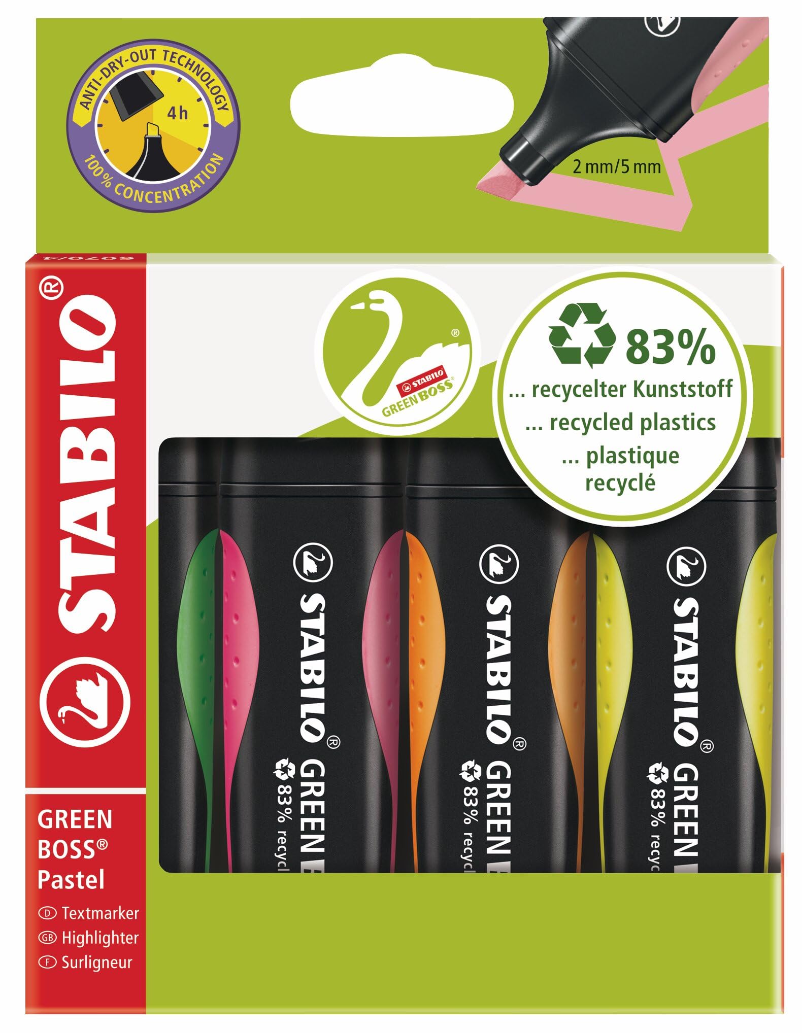stabilo-green-boss-evidenziatore-ecosostenibile-punta-2-5-mm image 1