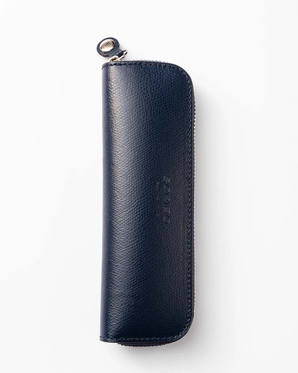 scribo-astoz-blu-notte-astuccio-in-pelle-a-2-posti-con-zip image 1