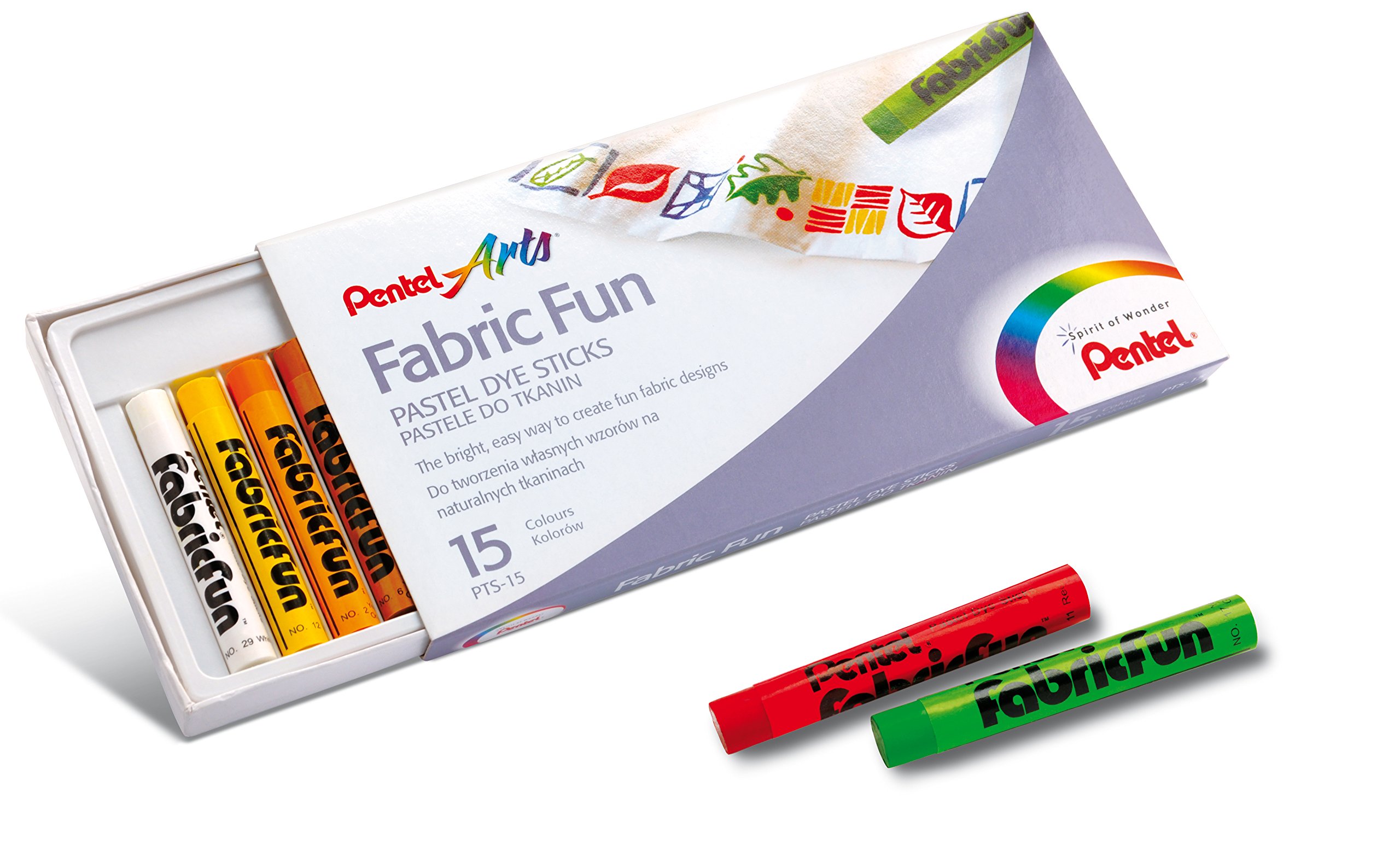 pentel-fabric-fun-pts-kit-pastelli-per-tessuto-15pz-roller-shopper-cotone image 2
