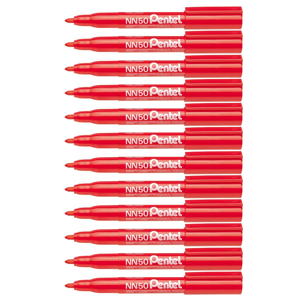 pentel-nn50-green-label-marcatore-permanente-punta-conica-nero-confezione-12-pz image 4