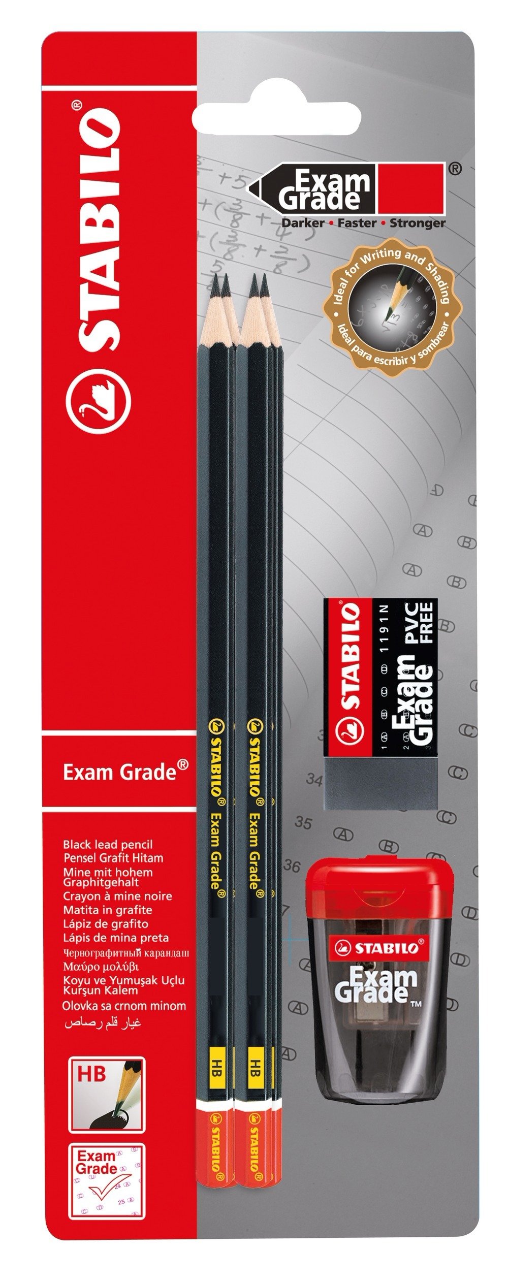 stabilo-exam-grade-set-con-4-matite-hb-temperino-e-gomma image 1