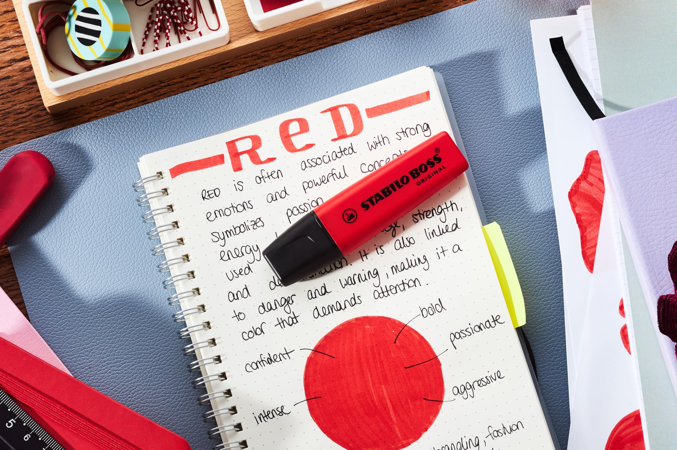 stabilo-boss-original-realred-evidenziatore-rosso-punta-a-scalpello-2-5-mm image 7