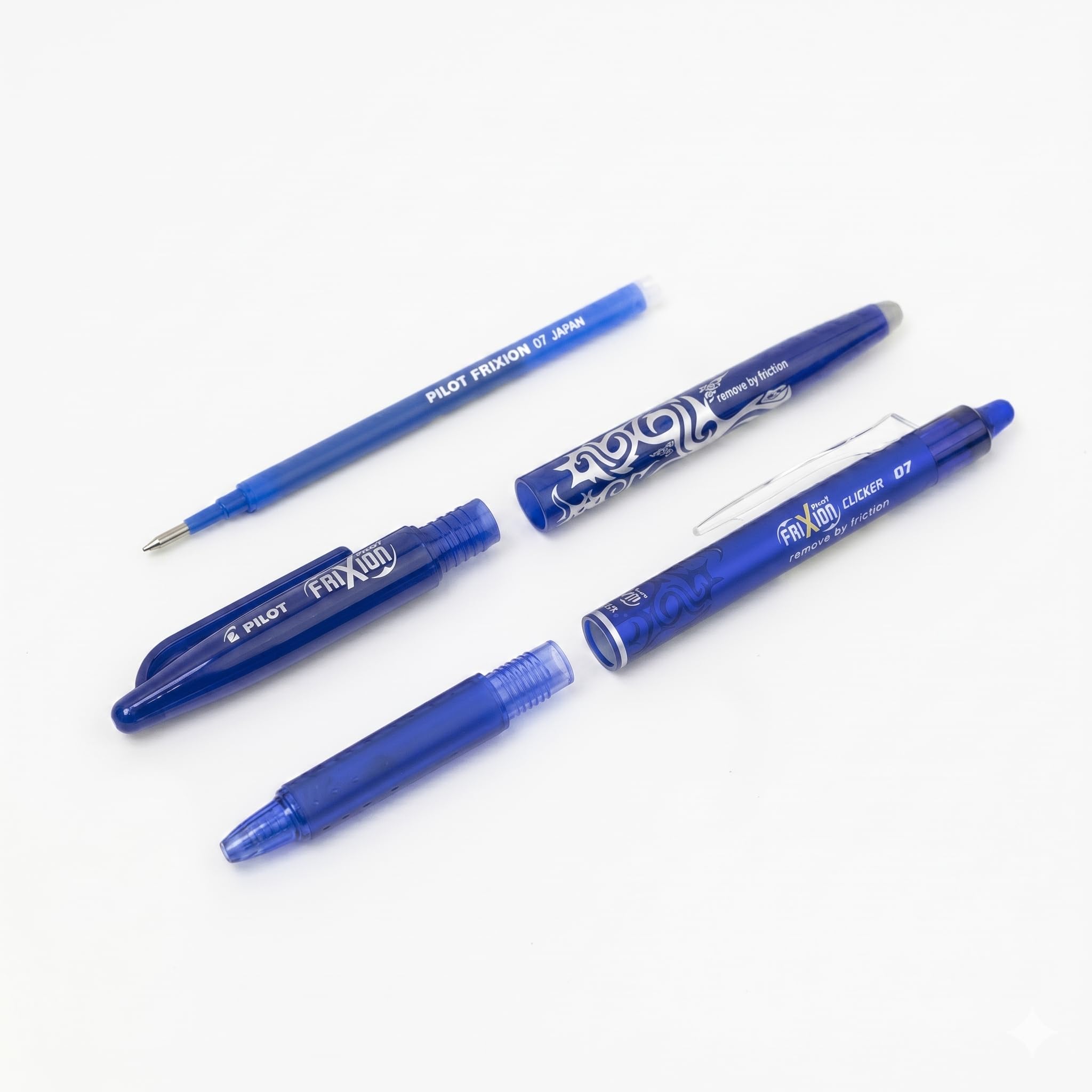 pilot-frixion-penna-cancellabile-set-12-ricariche-blu-punta-media-0-7-mm image 4