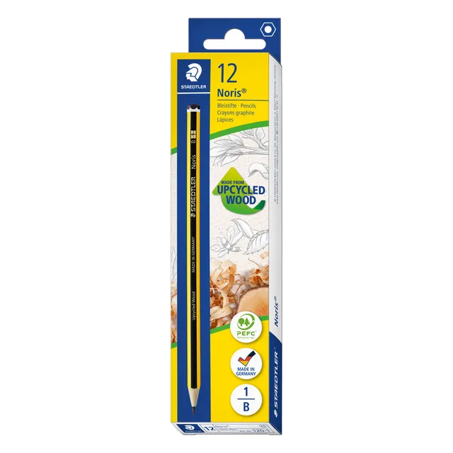 staedtler-noris-matite-grafite-b-esagonali-confezione-12-pezzi image 1