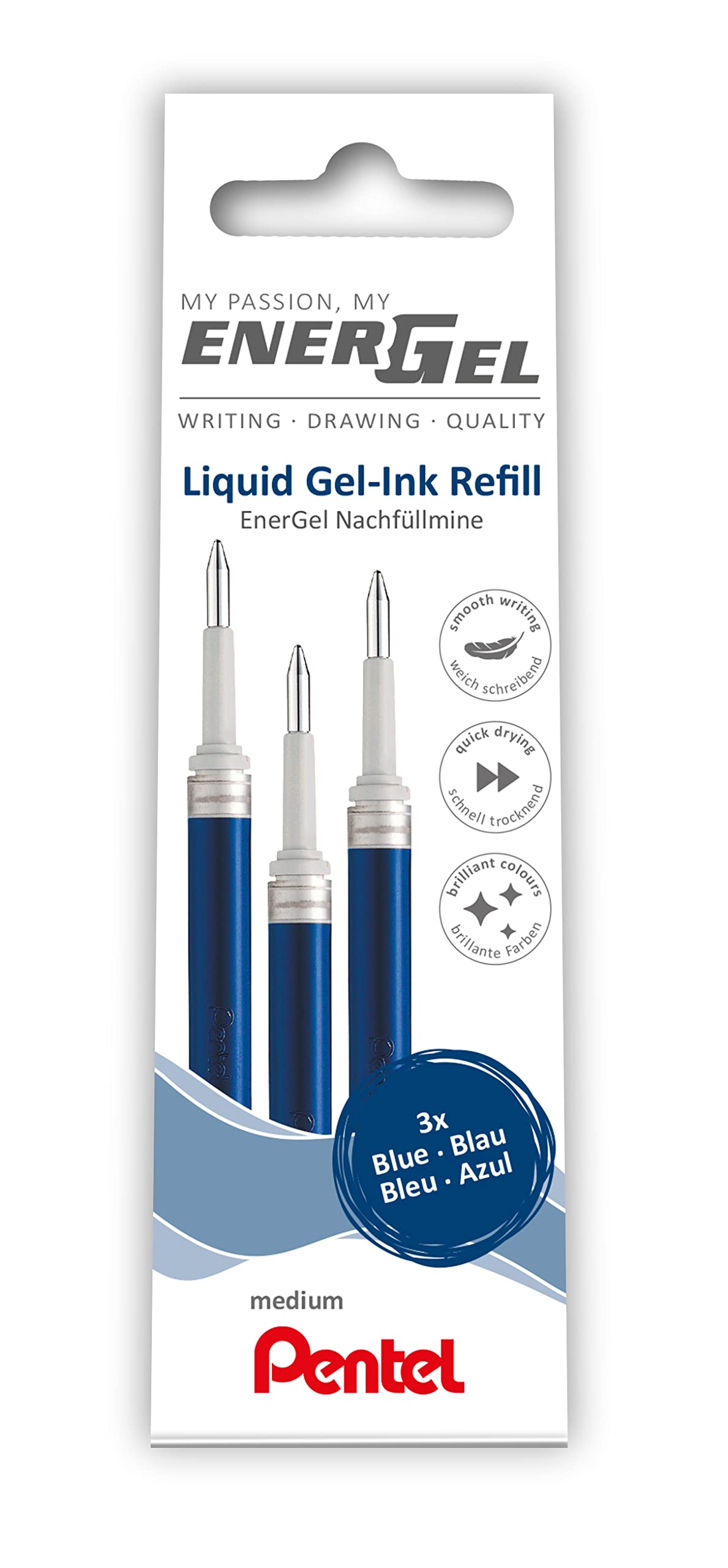 pentel-energel-lr7-ricariche-0-7-mm-blu-3-pezzi image 1