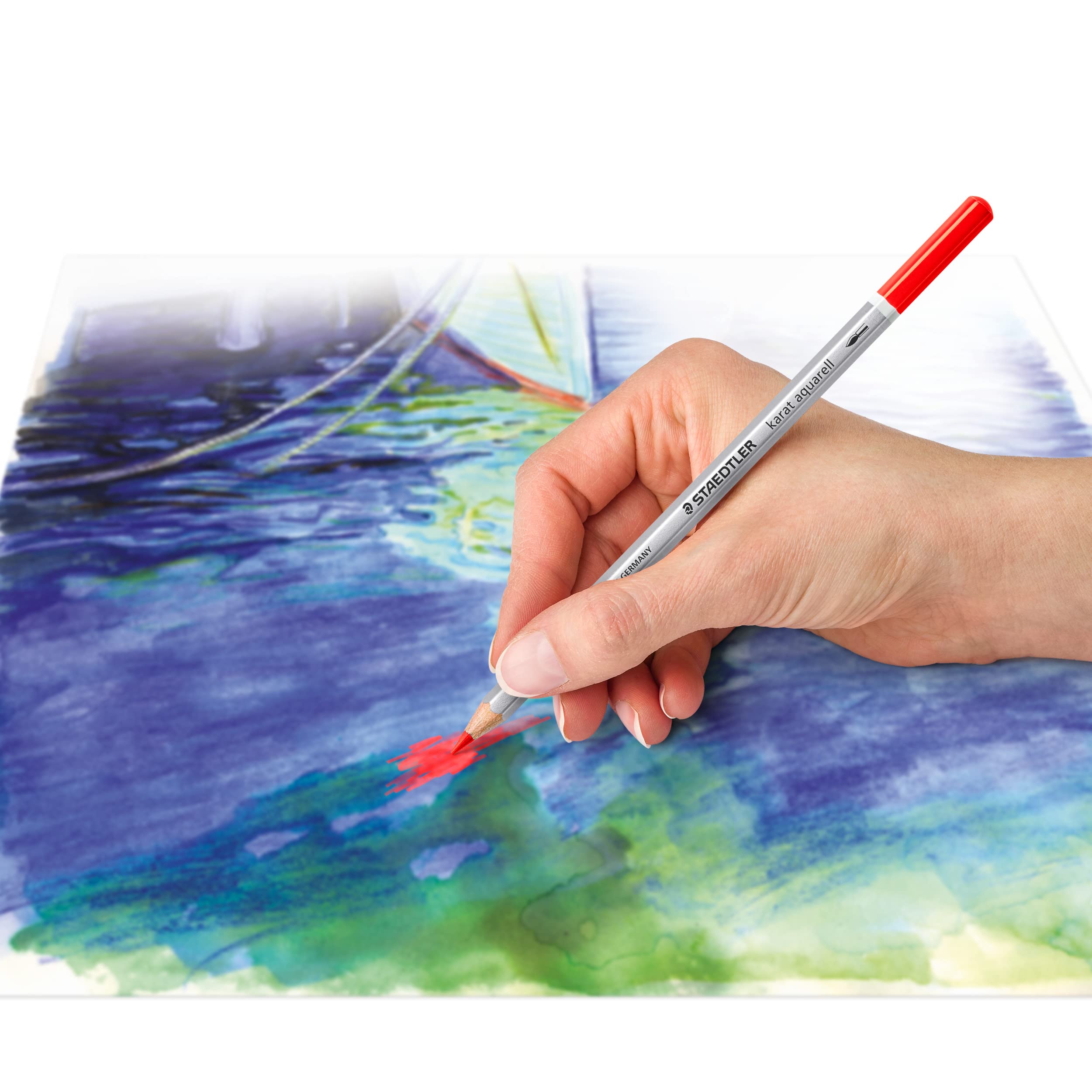 staedtler-karat-set-36-matite-colorate-acquerellabili-in-astuccio-latta image 5