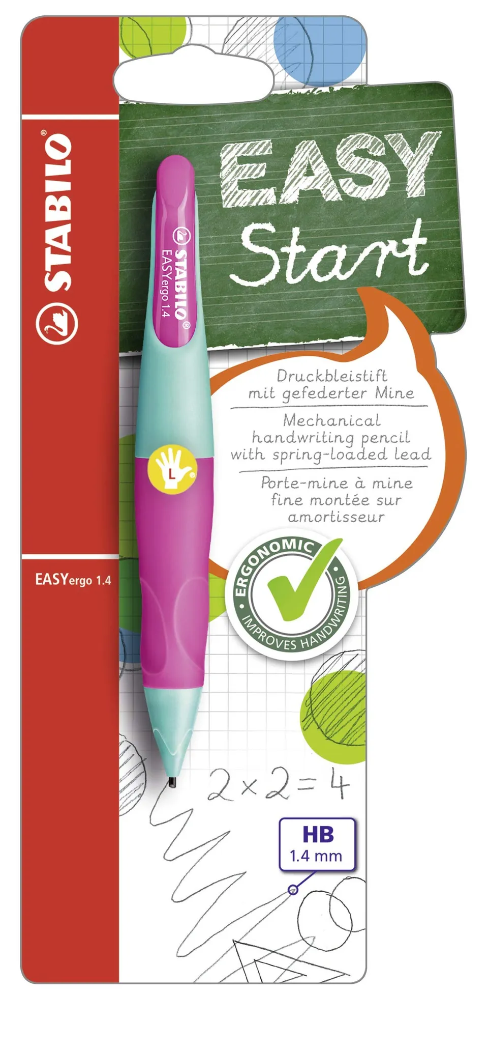 stabilo-easyergo-1-4-matita-a-scatto-ergonomica-mina-hb-1-4-mm image 1